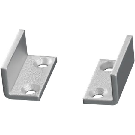 Ekena Millwork Premium Barn Door Floor Adjustable U-Guide, Silver Metallic GB6001USM